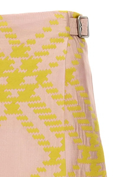 Shop Burberry Women Check Skirt In Multicolor