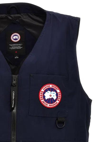 Shop Canada Goose Men 'canmore' Vest In Blue