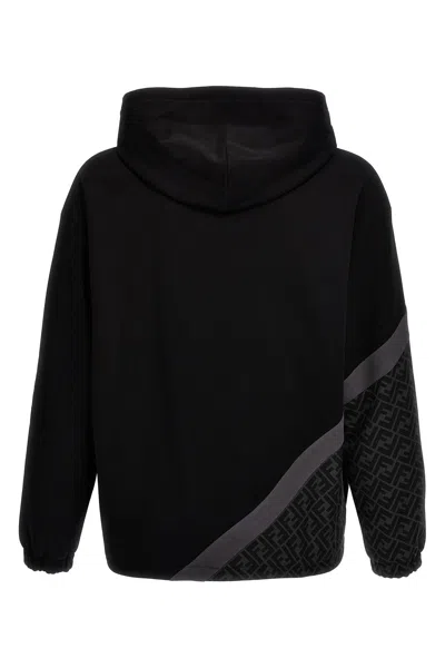 Shop Fendi Men 'ff' Hoodie In Black