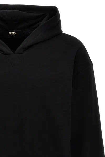 Shop Fendi Men 'ff' Hoodie In Black