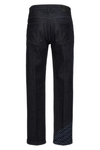 Shop Fendi Men 'ff' Jeans In Blue