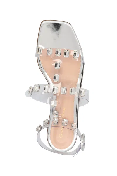 Shop Gianvito Rossi Women 'crystal Crash' Sandals In Silver