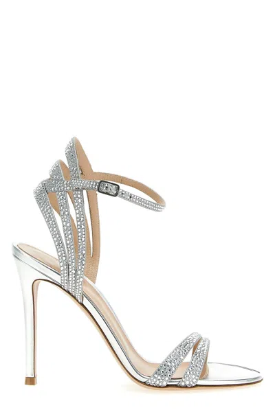 Shop Gianvito Rossi Women 'freesia' Sandals In Silver