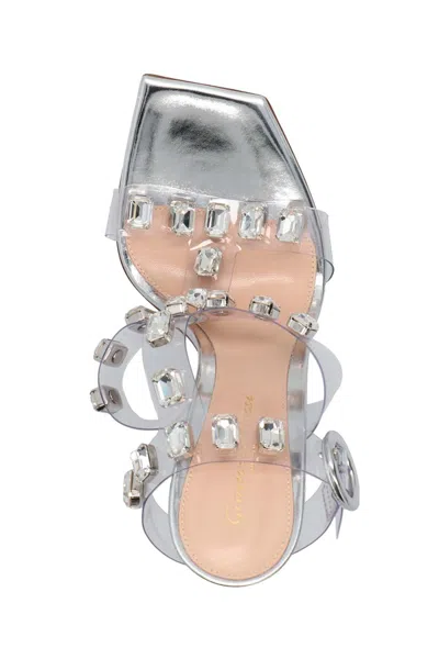 Shop Gianvito Rossi Women 'glass' Sandals In Silver