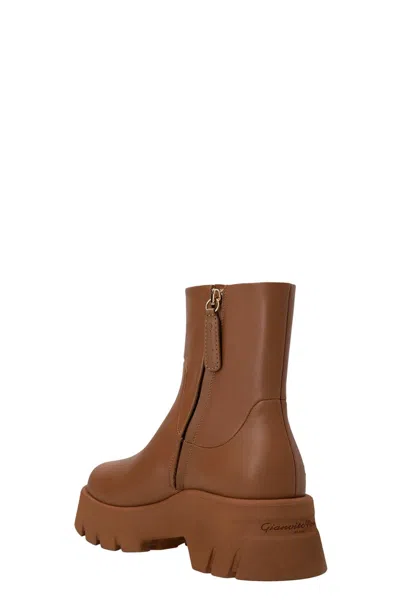 Shop Gianvito Rossi Women 'montey' Ankle Boots In Brown