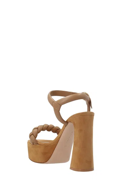 Shop Gianvito Rossi Women Braided Sandals In Cream