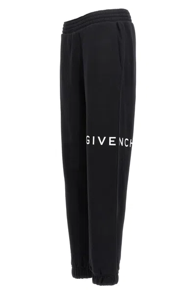 Shop Givenchy Women Logo Print Joggers In Black