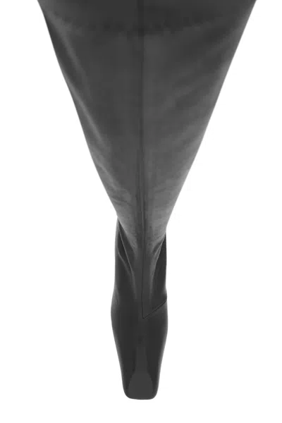 Shop Jil Sander Stretch Leather Boots Women In Black