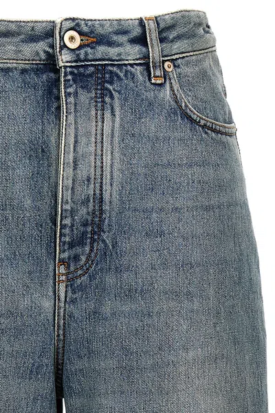 Shop Loewe Women Denim Jeans In Blue