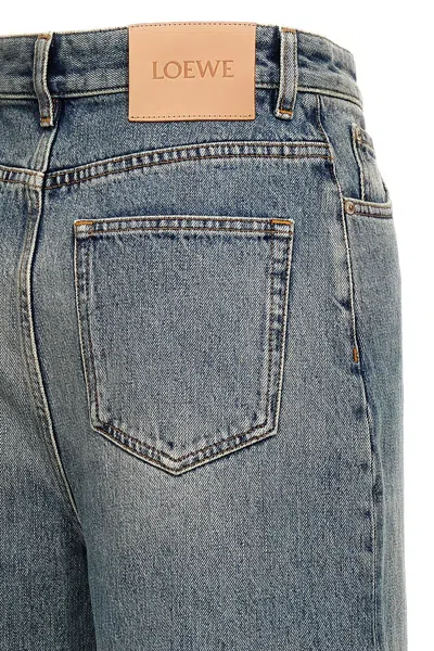 Shop Loewe Women Denim Jeans In Blue