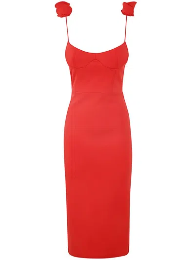 Shop Magda Butrym Midi Dress Clothing In Red