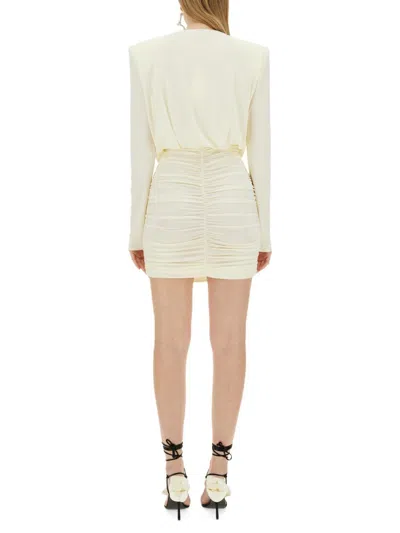 Shop Magda Butrym Mini Dress In Ivory