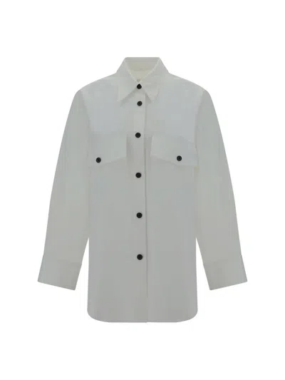Shop Khaite Mahmet Buttoned Oversize Shirt In White