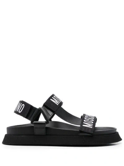 Shop Moschino Couture Sandals In Black