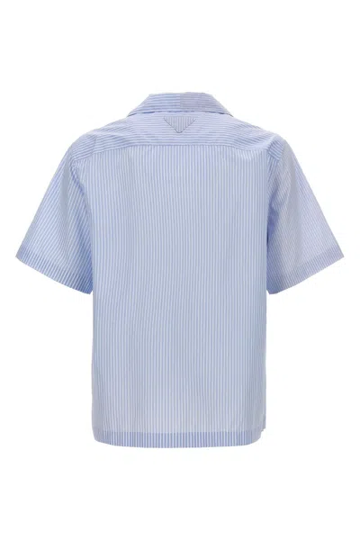 Shop Prada Men 'double Match' Shirt In Blue