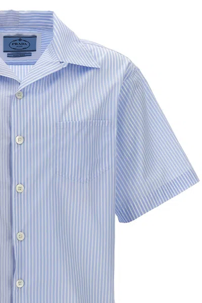 Shop Prada Men 'double Match' Shirt In Blue