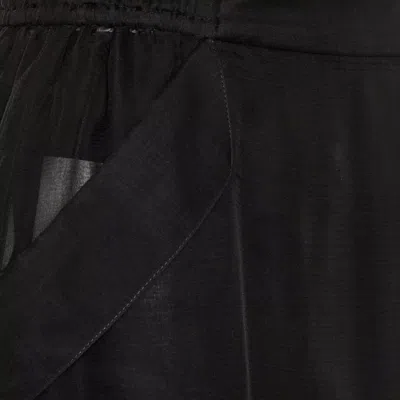 Shop Saint Laurent Women Silk Muslin Pencil Skirt In Black