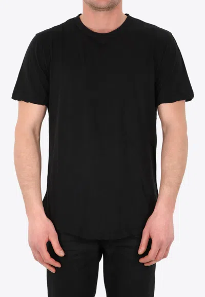 James Perse Crew-neck Cotton T-shirt In Black