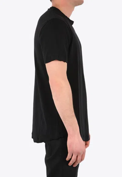 James Perse Crew-neck Cotton T-shirt In Black