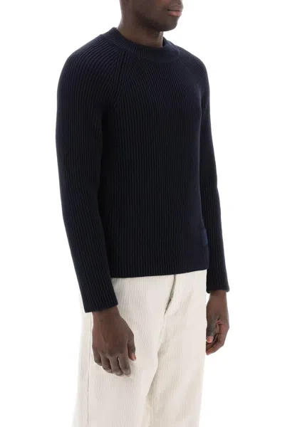 Shop Ami Alexandre Mattiussi Ami Alexandre Matiussi Cotton Wool Crewneck Sweater