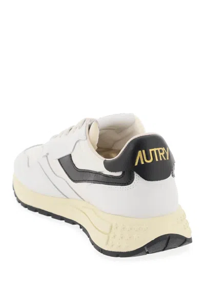 Shop Autry Low Cut Nylon And Leather Reelwind Sneakers
