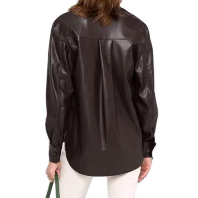 Shop Blanca Vita Faux Leather Shirt