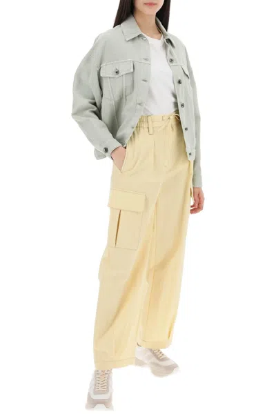 Shop Brunello Cucinelli Gabardine Utility Pants With Pockets And