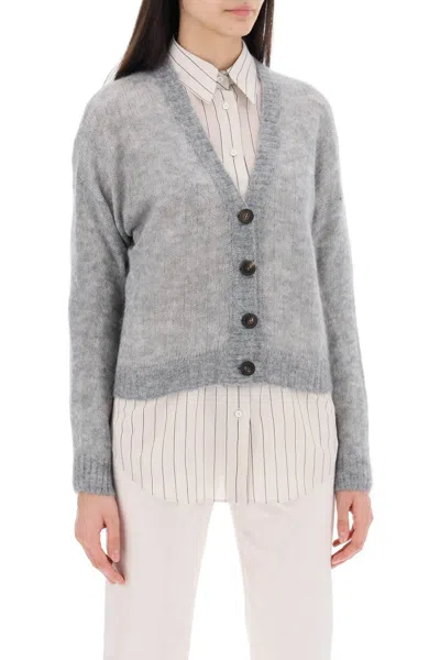 Shop Brunello Cucinelli Short Wool And Mohair Cardigan