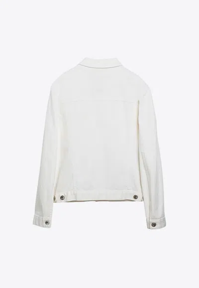 Shop Brunello Cucinelli Button-up Denim Jacket In White