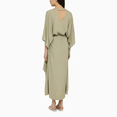 Shop Federica Tosi Sage Green Dress In Silk Blend