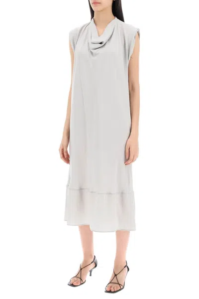 Shop Lemaire Midi Dress With Diagonal Cut In