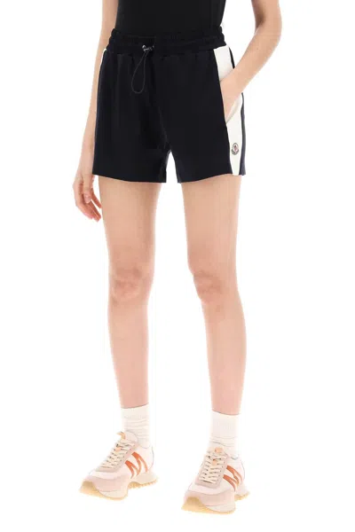 Shop Moncler Sporty Shorts With Nylon Inserts