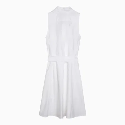 Shop Polo Ralph Lauren White Sleeveless Cotton Chemisier Dress