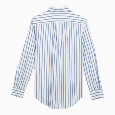 Shop Polo Ralph Lauren White Striped Cotton Shirt