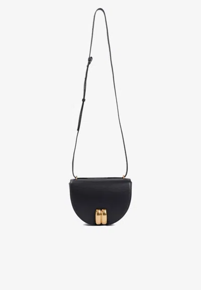 Shop By Malene Birger Cebelie Leather Shoulder Bag In Black