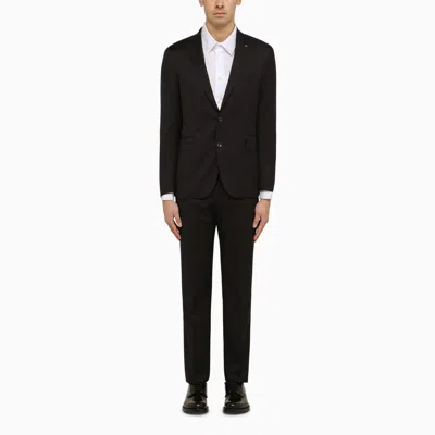 Shop Tagliatore Blue Single Breasted Wool Suit