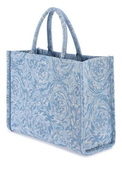 Shop Versace Athena Barocco Tote Bag