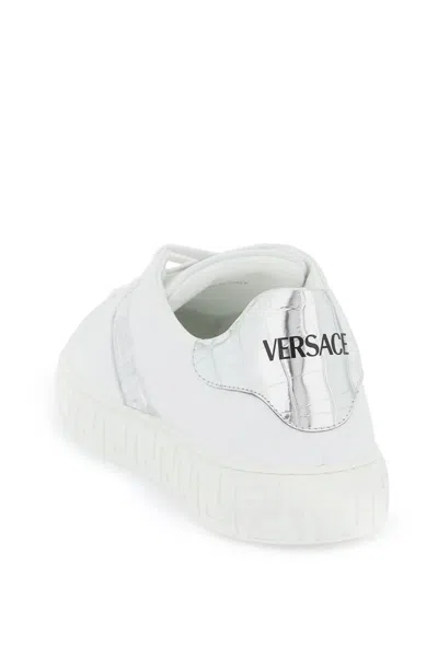 Shop Versace Greek Pattern Sneakers