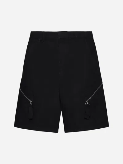 Shop Jacquemus Marrone Cotton Shorts In Black