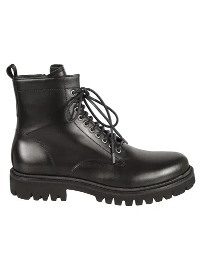 Shop Dsquared2 Be Icon Combat Boots In Black