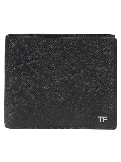 Shop Tom Ford Classic Bifold Wallet In Black