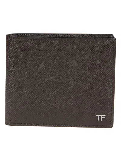Shop Tom Ford Classic Bifold Wallet In Chocolate