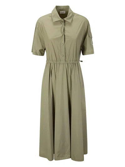 Shop Moncler Dress In Grey
