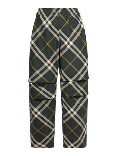 Shop Burberry Sp24-ct-pat-114 Chk M Trousers In Ivy Ip Check