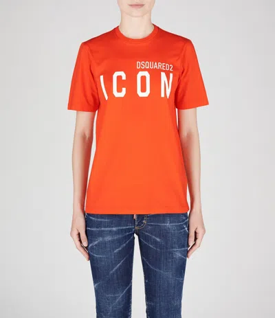 Shop Dsquared2 T-shirts In Orange