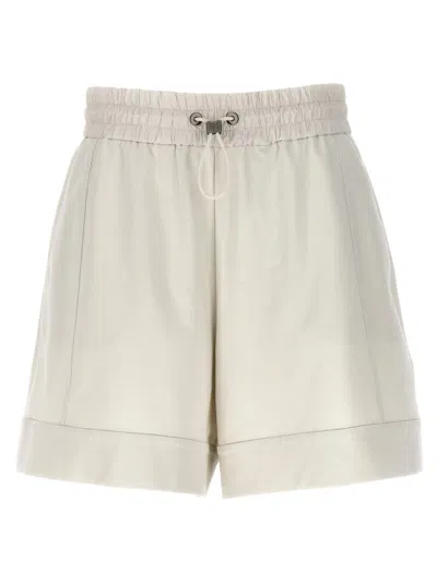 Shop Brunello Cucinelli Monile Shorts In White