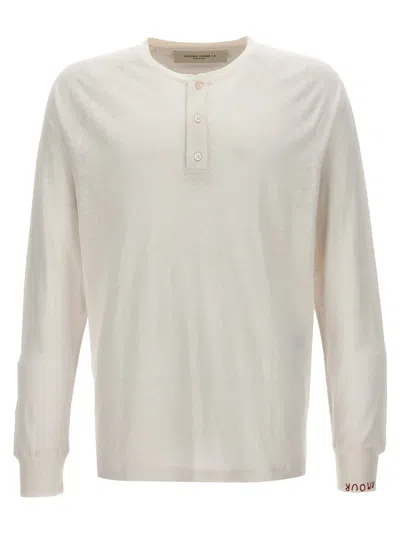 Shop Golden Goose Ludovico Polo Shirt In White