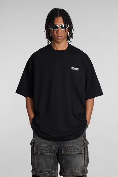 Shop Vetements T-shirt In Black Cotton