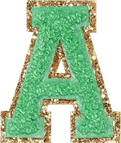 Stoney Clover Lane Avocado Glitter Varsity Letter Patches