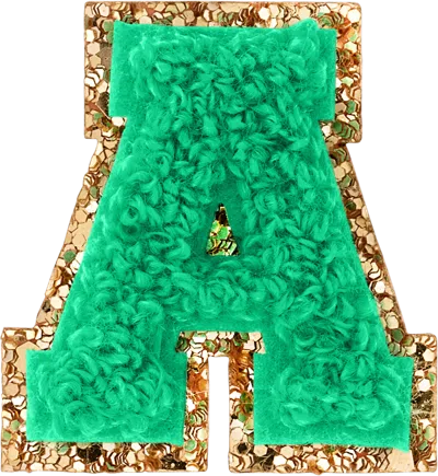 Stoney Clover Lane Avocado Mini Glitter Varsity Letter Patch